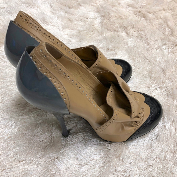 Miu Miu Three Tone Block Pumps - Picture 2 of 7